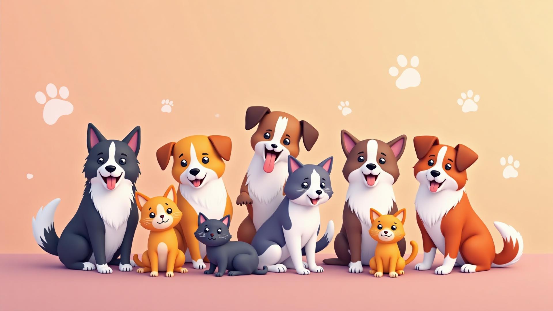 Pets felizes juntos