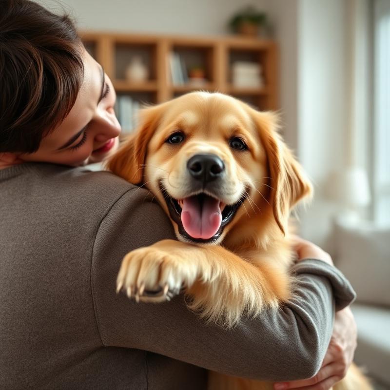 Juliana com seu cachorro